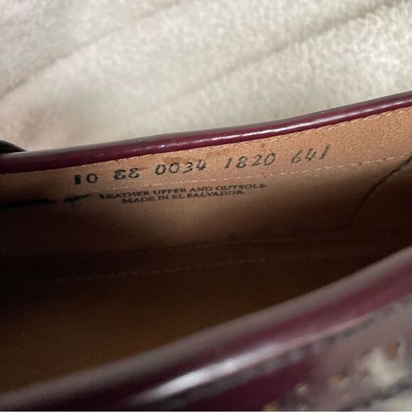 VTG Bass Weejuns Men's Loafer Size 10EE Burgundy Kiltie Tassel Dress Shoe‎ - Picture 5 of 7